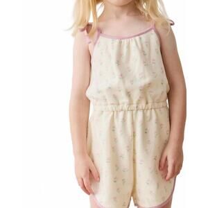 NEW JAMIE KAY organic cotton lilith playsuit in lila pink